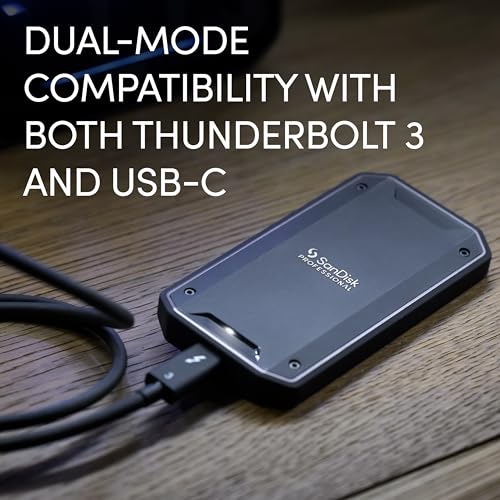 SanDisk Professional 4TB PRO-G40 SSD Thunderbolt 3 USB-C External Solid State Drive X8968