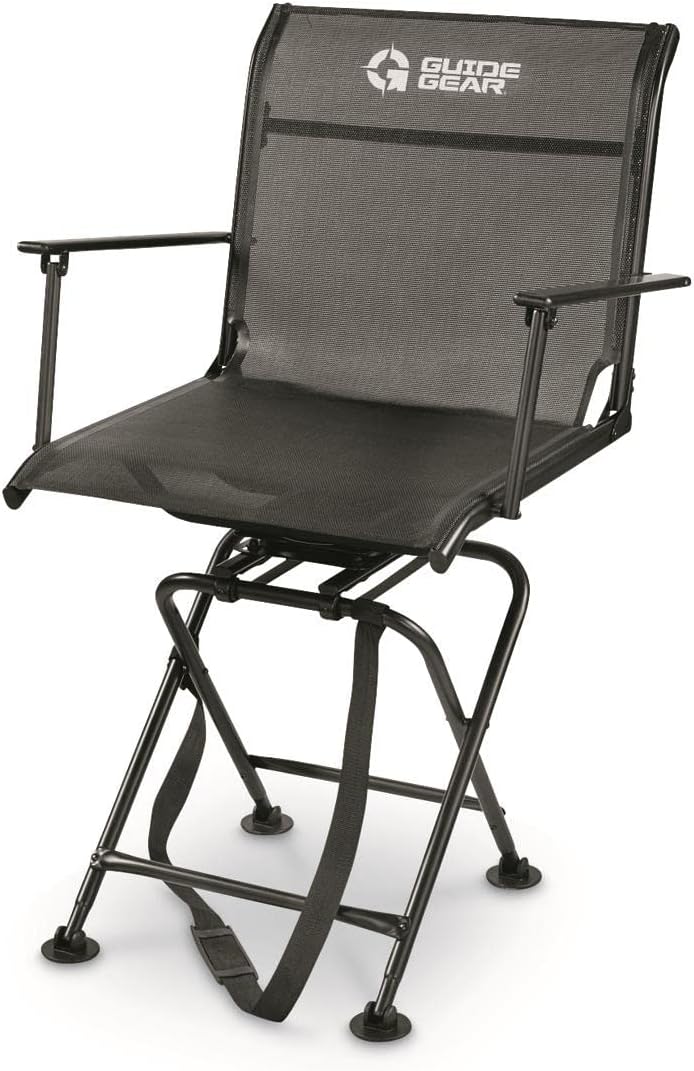 Guide Gear Big Boy Hunting Blind Chair with Armrests, 500-lb Capacity Z47587