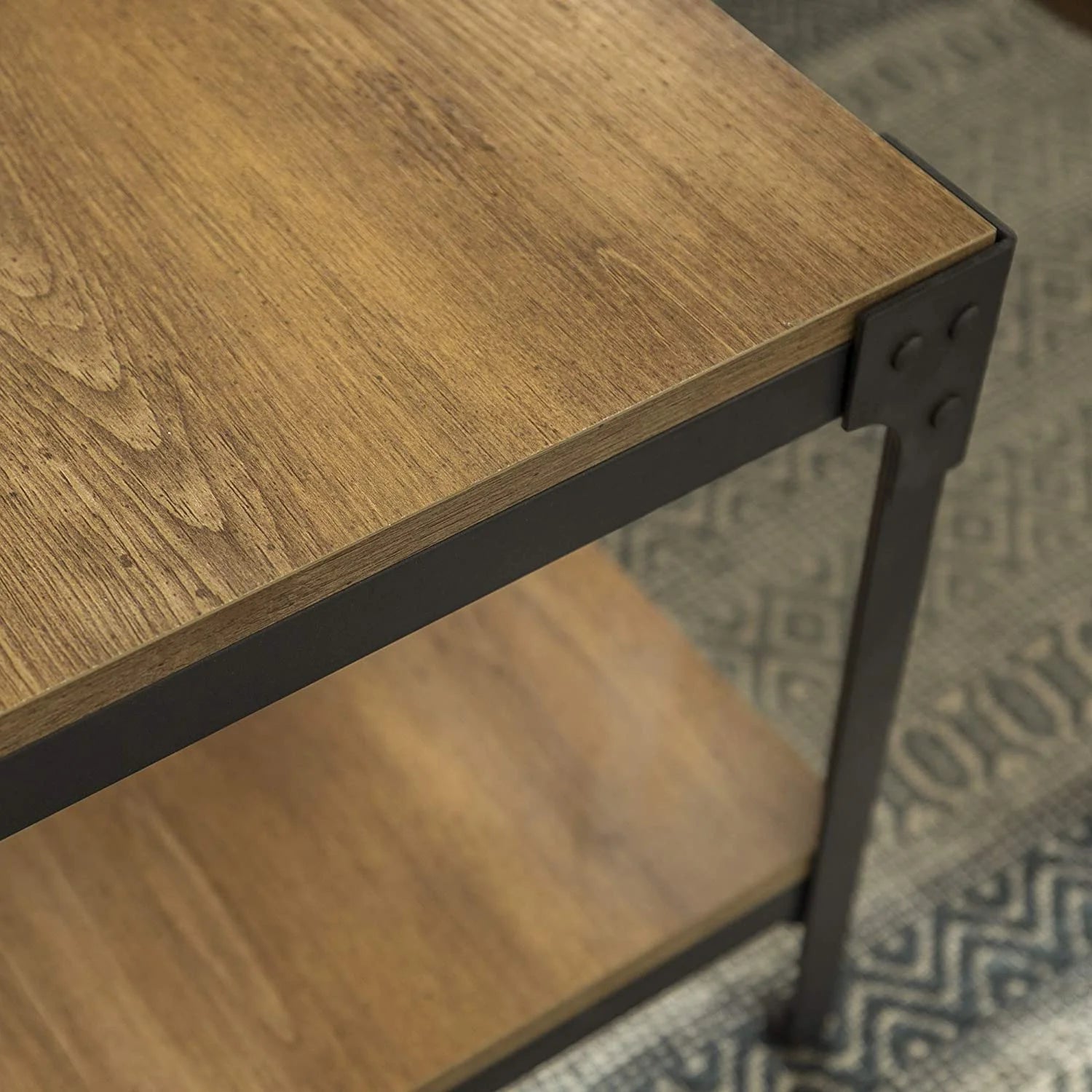 KHBIULIFE Declan Urban Industrial Wood Coffee Table 46 Inch A77248