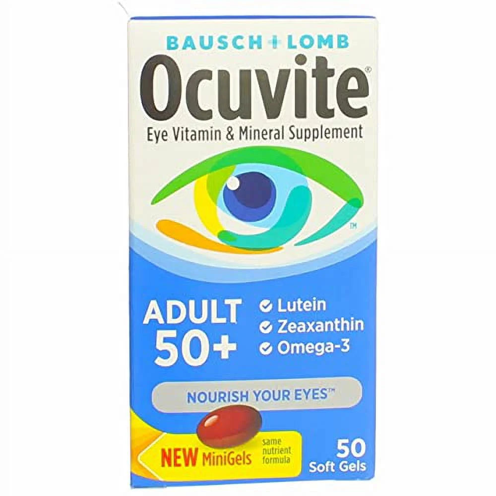 Ocuvite Adult 50+ Eye Vitamin & Mineral Softgels, 50 ea (Pack of 4) U50516