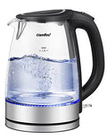 COMFEE' Stainless Steel Electric Kettle, Temperature Control with 6 Presets, 1-Hr Keep Warm, Kettle Water Boiler 1.7 Litres, 1500W with Viewing Window, Auto-Off and Boil-Dry Protection