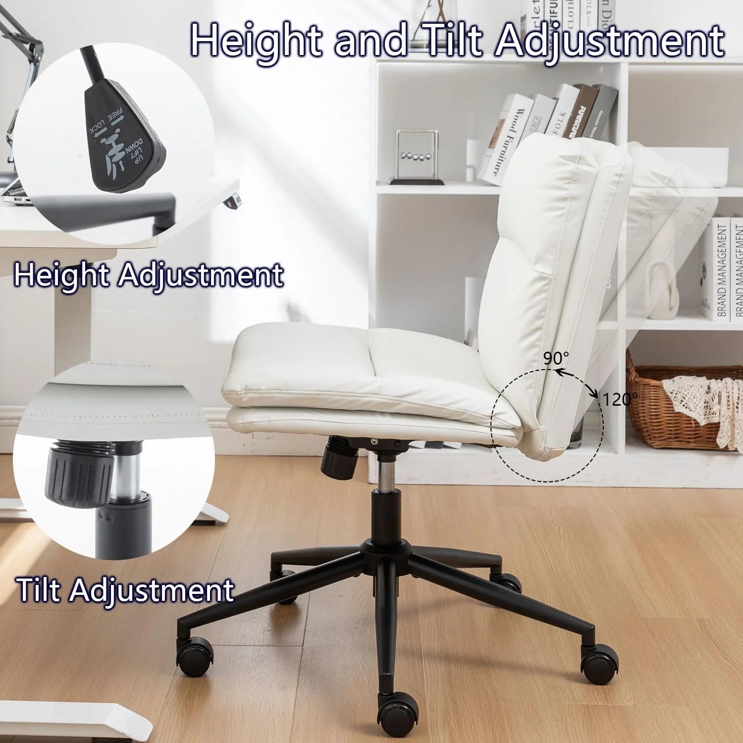 Criss Cross Chair with Wheels Ergonomic Home Office Desk Chair H771