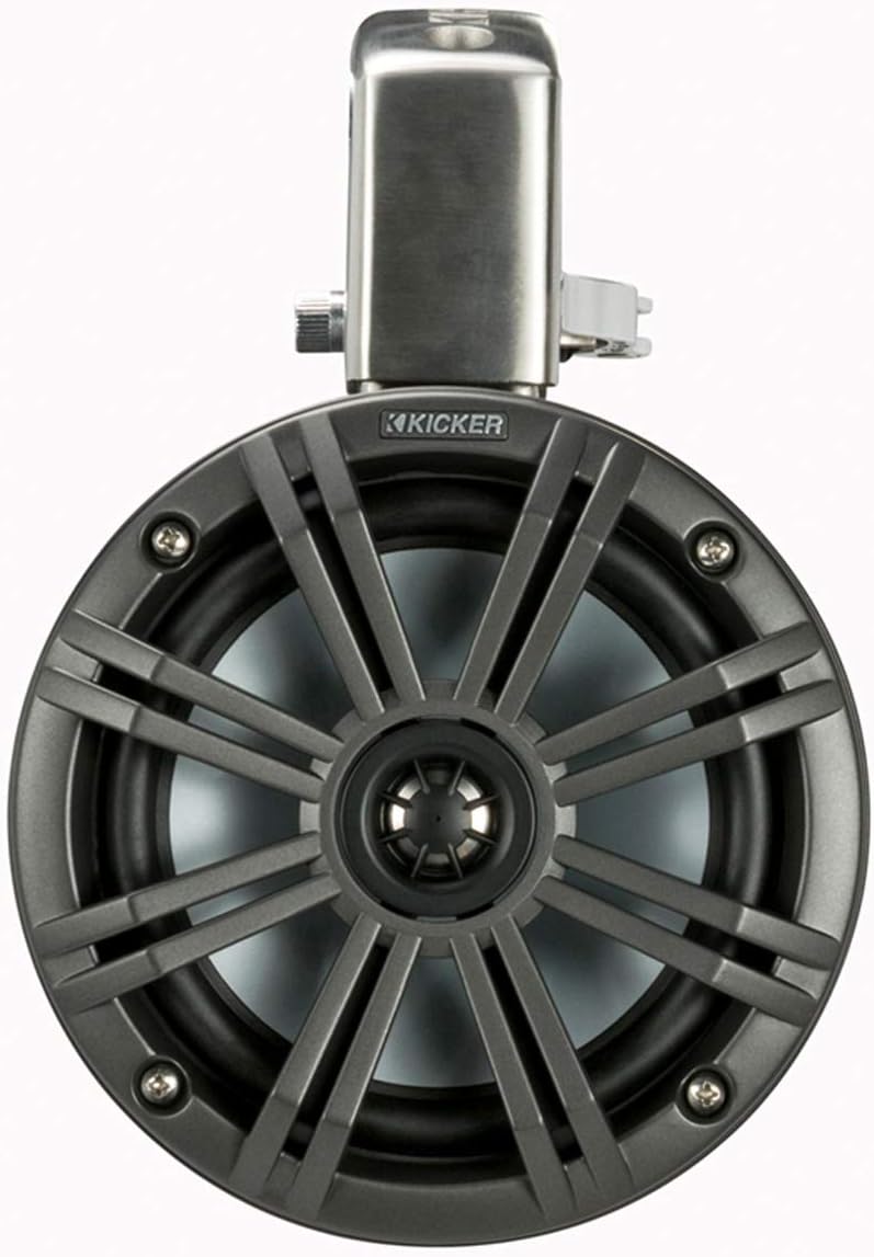 Pair Kicker 45KMTC65 6.5" 390W Marine Tower Speakers with LED O89265