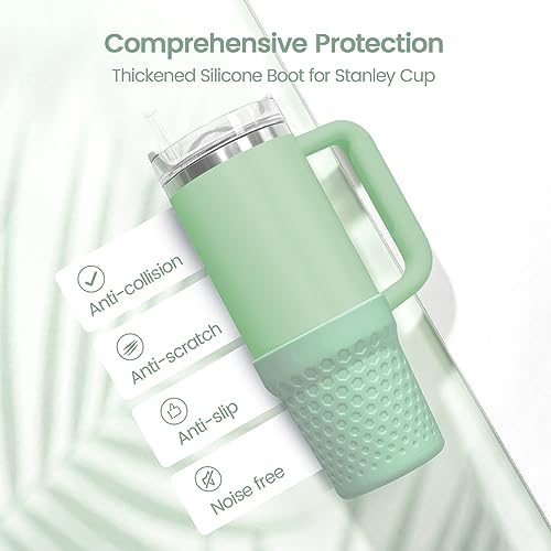Silicone Boot for Stanley Cup 30 oz Red Tall Rubber Bottom Protector Sleeve T29917