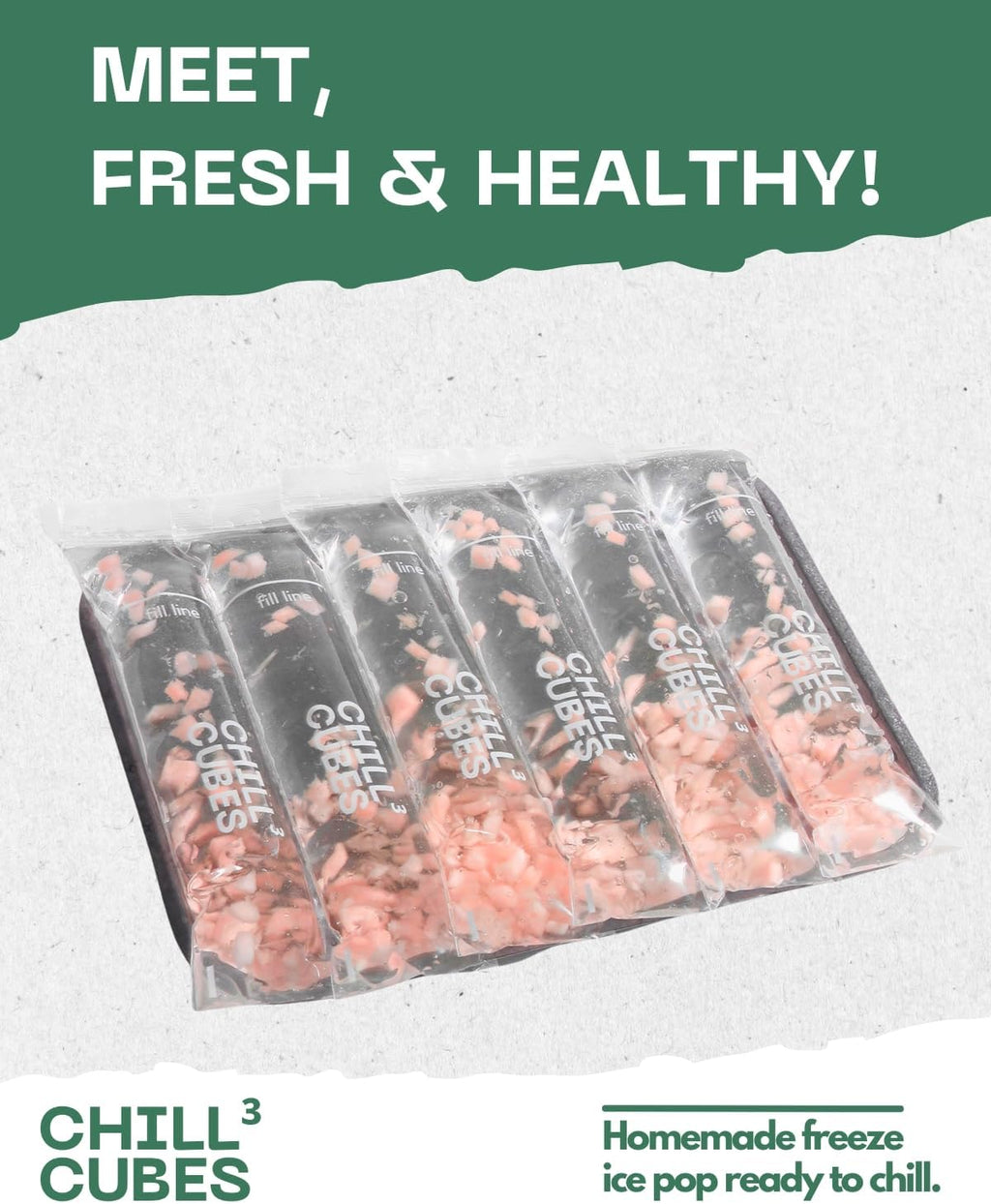 200 Disposable Popsicle Mold Bags with Zip Seal, BPA-Free W295646