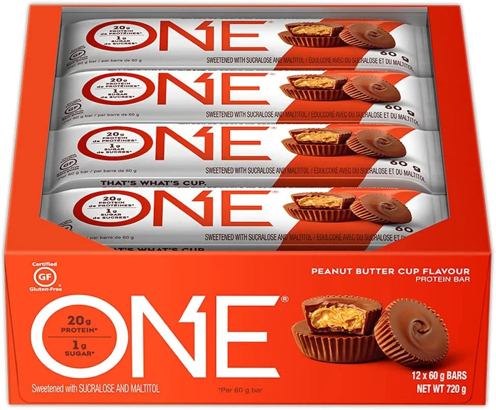 One Protein Supplement Bar, Peanut Butter Cup, 20g, 12 Count I17508