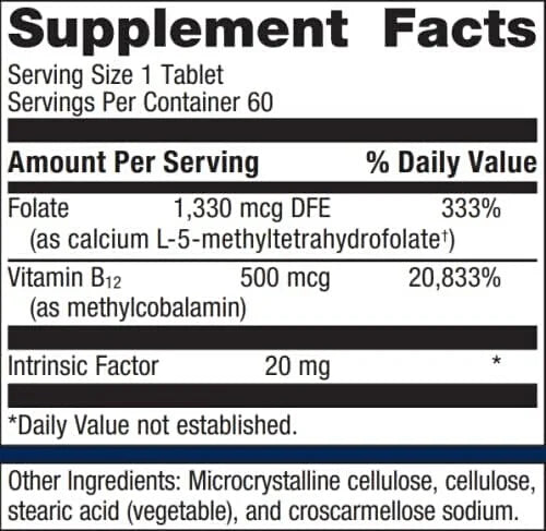 Metagenics Intrinsi B12-Folate 60 Tablets W5562