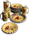 Lenox Winter Greetings Everyday Cardinal 12-Piece Dinnerware Set, Service for 4