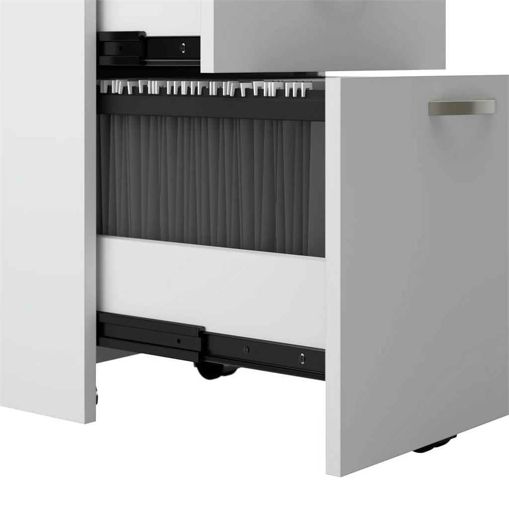 Office in an Hour Cubicle Storage Set Pure White Engineered Wood O779500