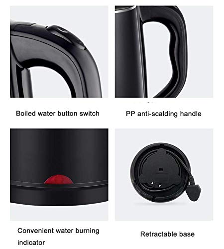 Electric Kettle Stainless Steel 1.8L Cordless with Auto Shut-Off, Pink Y892