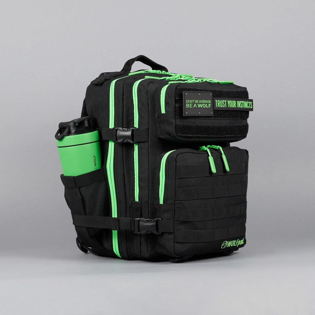 WOLFpak 25L Backpack Black Neon Green F56904
