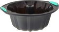 Trudeau 05115204M Structured Silicone Fluted Bundt pan, 8 1/2 cup, Grey & Mint