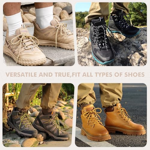 Stepace Round Shoelaces 2 Pairs Heavy Duty Boot Laces G39505