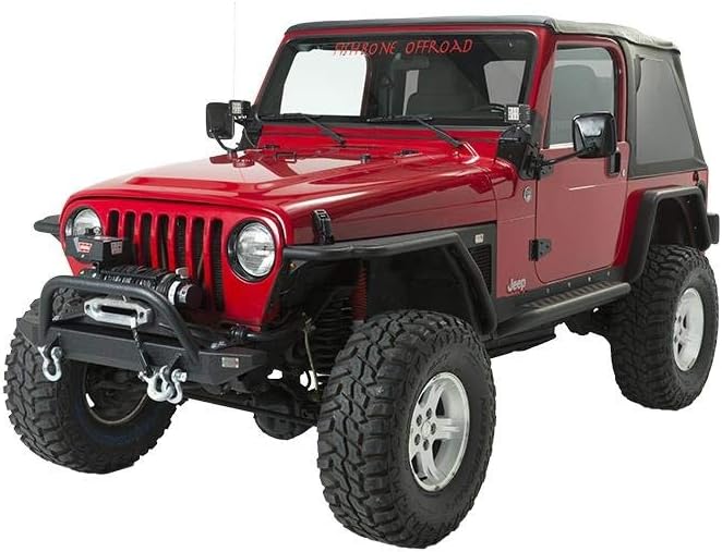 FISHBONE Jeep TJ Front Bumper with Winch Guard 97-06 Wrangler Steel Black D504