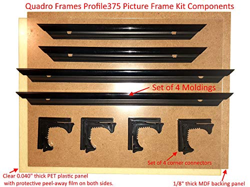 8.5x22 inch Picture Frame, Black, Box of 4 S73742