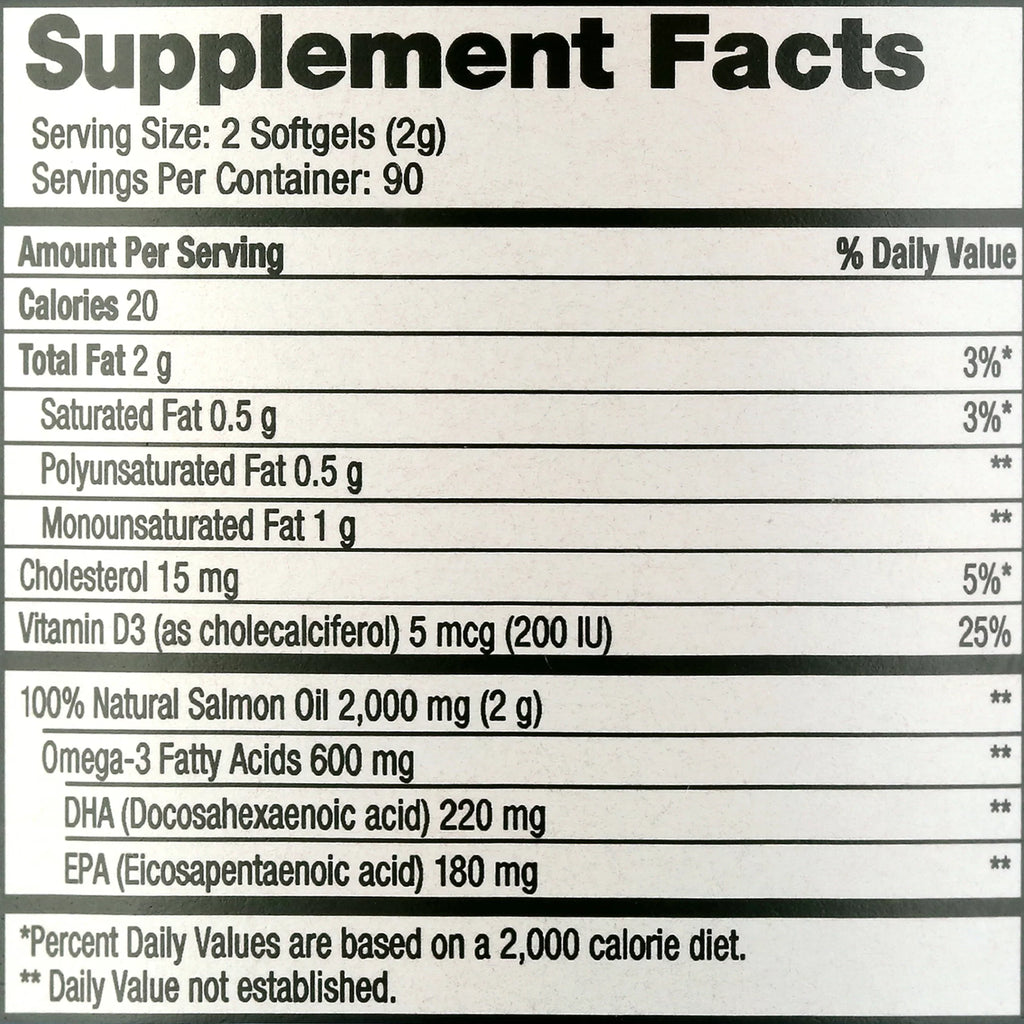 Pure Alaska Omega Wild Salmon Oil 1000mg Softgels, 180 Count R984723