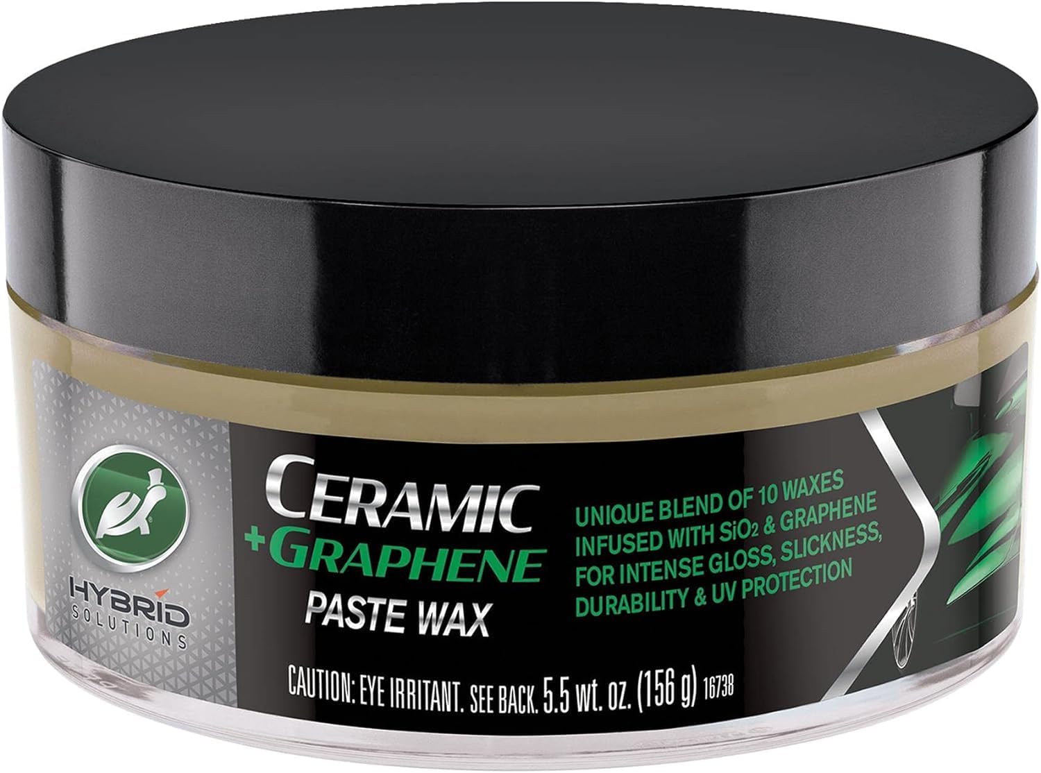 Turtle Wax 53737 Hybrid Solutions Ceramic Patent-Pending Graphene Paste Wax (5.5 oz), Black
