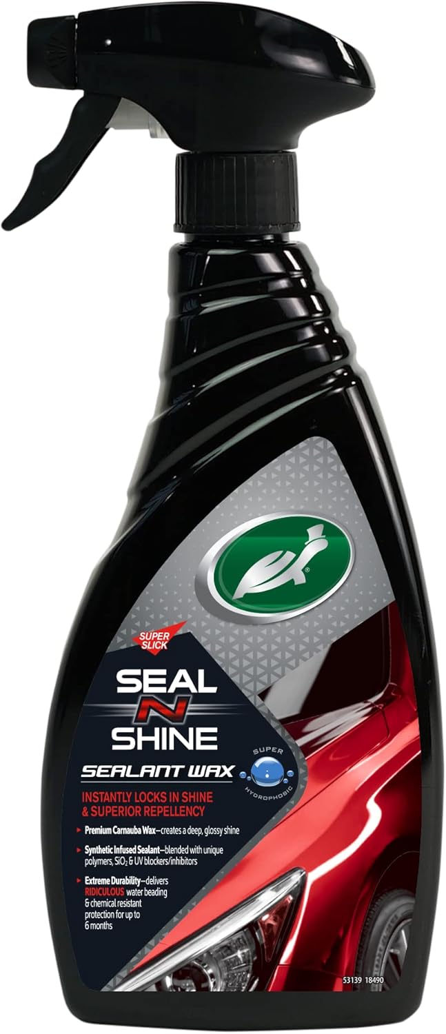 Turtle Wax 53139 Hybrid Sealant Spray Wax Hydrophobic Fused With Carnauba (500ml) (Ice Seal & Shine)