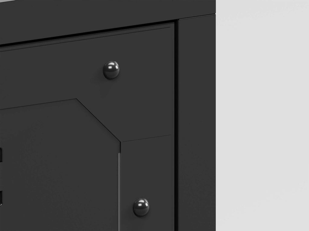 Metal Storage Cabinet 5-Door Lockable Locker 72" Tall Black U504868