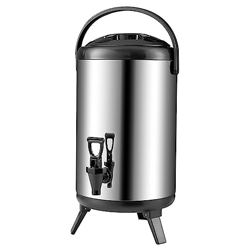 Stainless Steel Insulated Beverage Dispenser 2.64 Gallon for Hot & Cold Drinks W699989