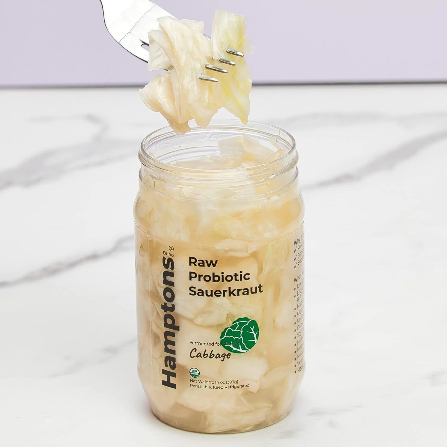 Organic Raw Probiotic Sauerkraut, Unpasteurized, 16 Oz (Pack of 4) O4117