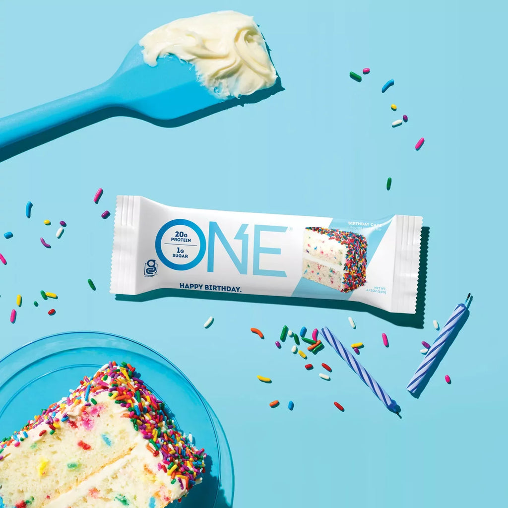 ONE Protein Bar, Birthday Cake, 20g Protein, 12 Count X6746