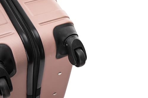 Luggage Set 3 Piece Hard Suitcase with Spinner Wheels and TSA Lock, Rose Gold E924823