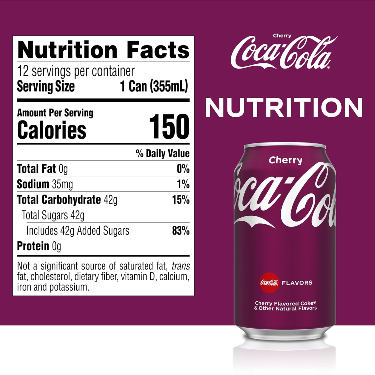 Cherry Coke Soda, 12 Fl Oz (Pack of 12) S2853