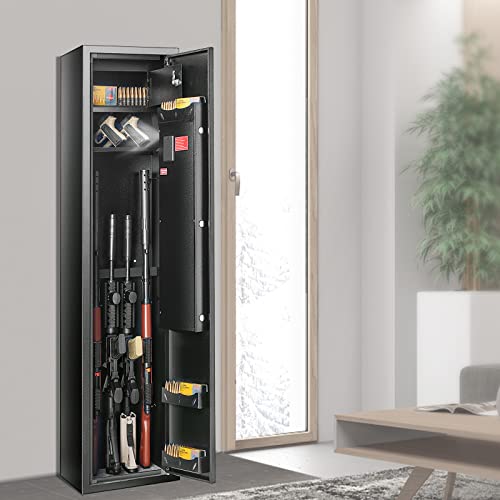 VEVOR 3-4 Rifles Gun Safe with Digital Keypad, Quick Access Storage Cabinet T442