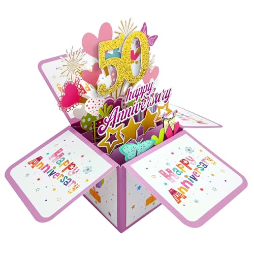 Sweet Pop Up Tenth anniversary Card for Him Her, Unique 10th Anniversary Card Gift for Husband Wife, Funny 10 Years Married Card for Parents, Naughty 10 Year Old Anniversary for Boyfriend Girlfriend