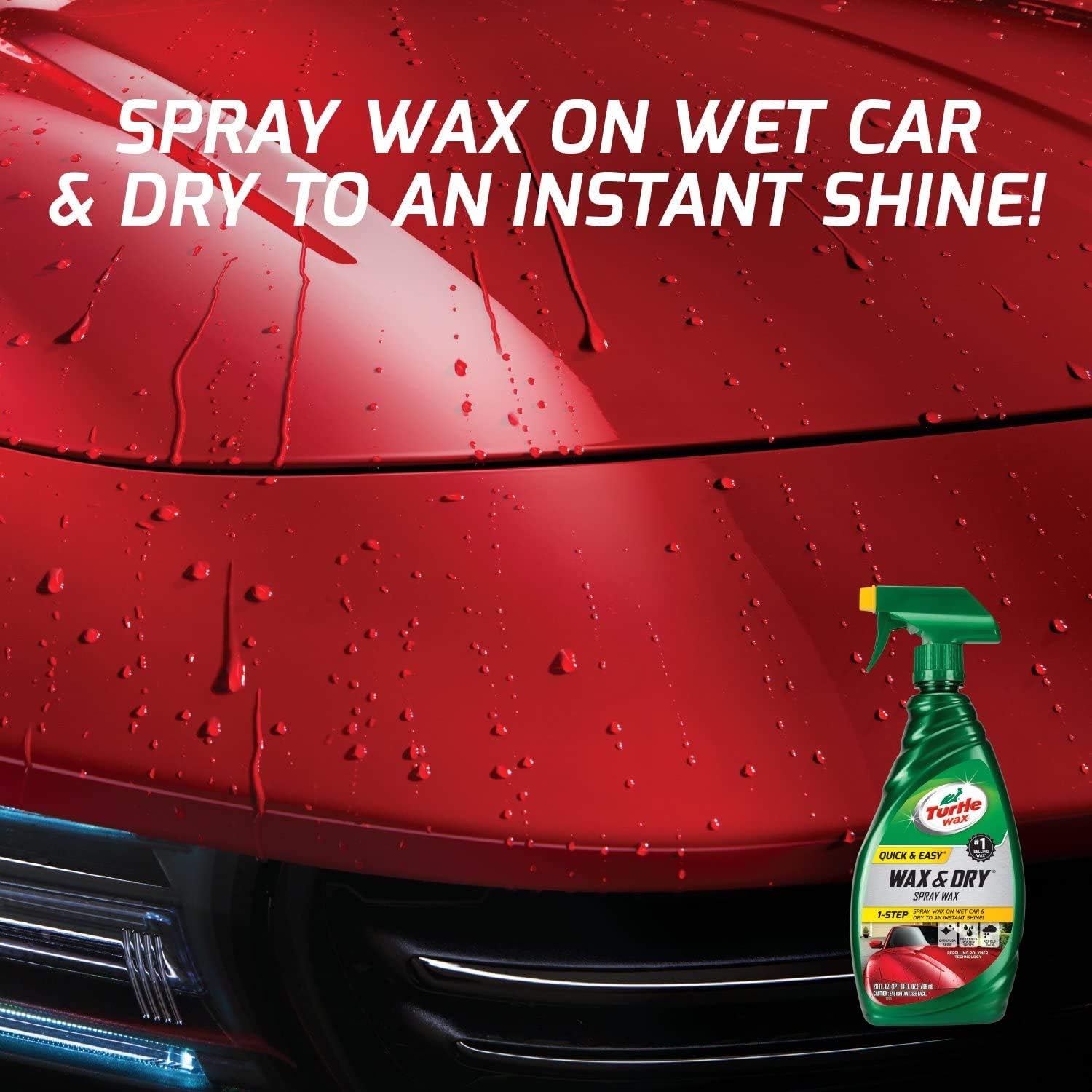Turtle Wax Quick and Easy Wax and Dry Spray Wax - Carnauba Shine W1230