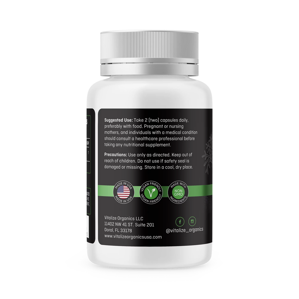 Organic Wildcrafted Irish Sea Moss 1000mg Vegan Capsules I19750