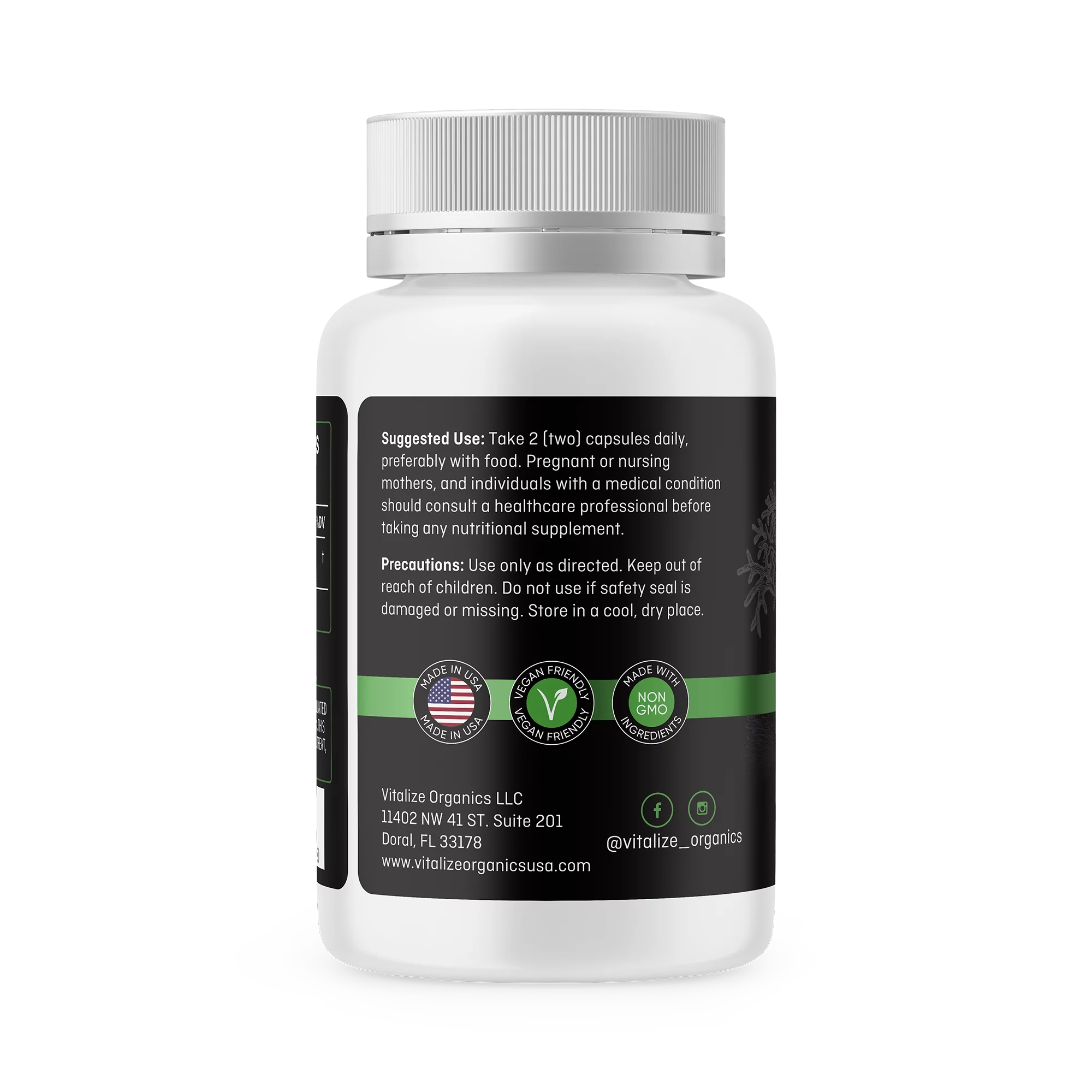 Organic Wildcrafted Irish Sea Moss 1000mg Vegan Capsules I19750