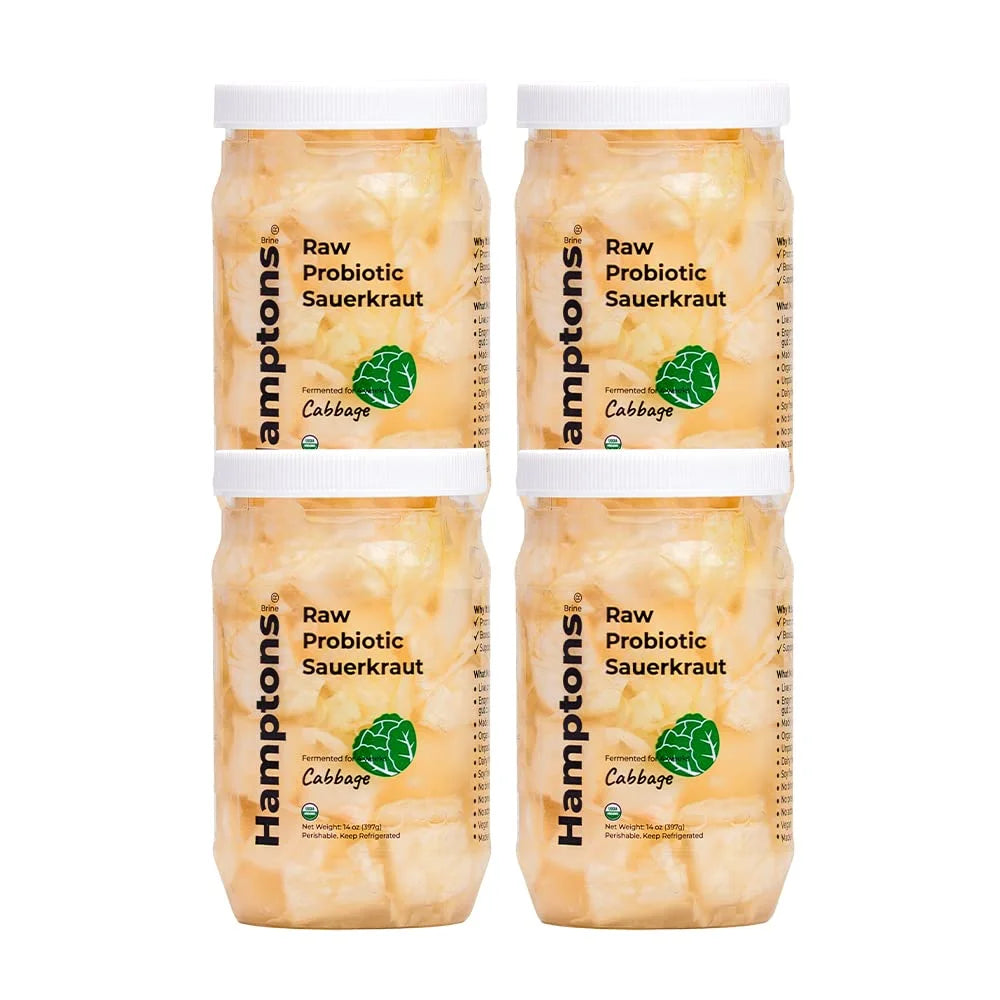 Organic Raw Probiotic Sauerkraut, Unpasteurized, 16 Oz (Pack of 4) O4117