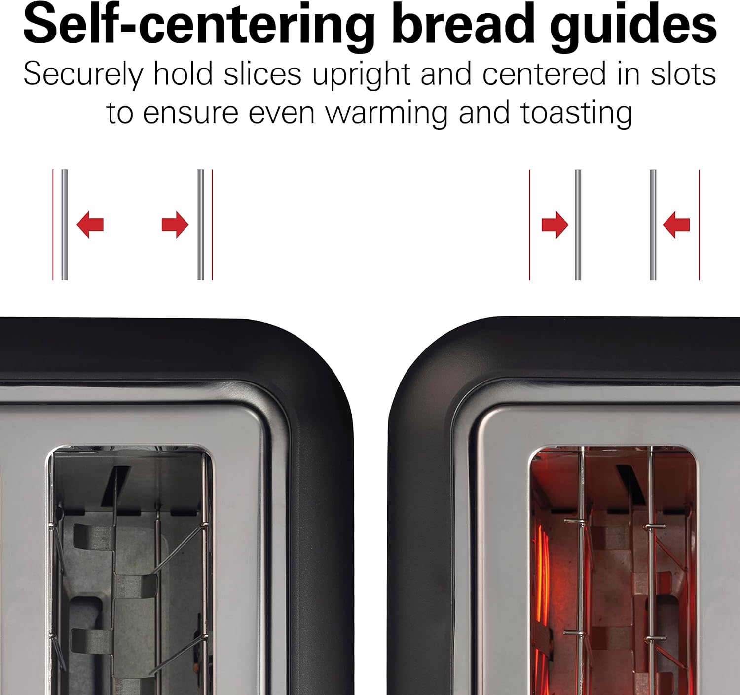 Hamilton Beach Gourmet 2 Slice Slot Toaster, Extra Long & Wide Slots, Matte Black and Stainless Steel E59353