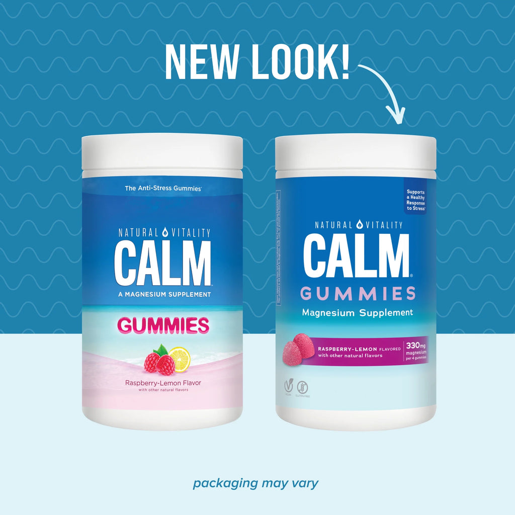 Natural Vitality Calm Magnesium Gummies, Raspberry Lemon, 120 Count Y133