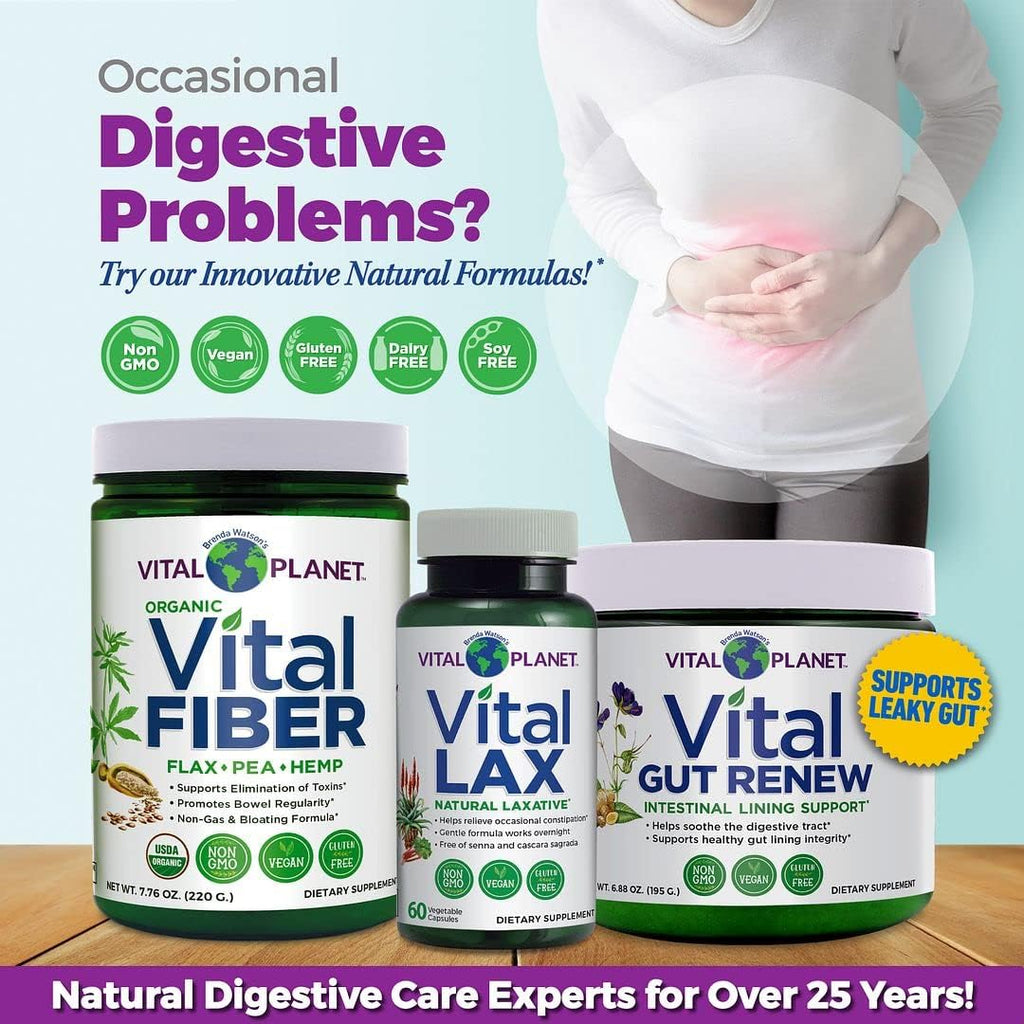 Vital Planet Vital Fiber Powder Organic Supplement with Flax, Pea and Hemp, 7.76 oz U37306