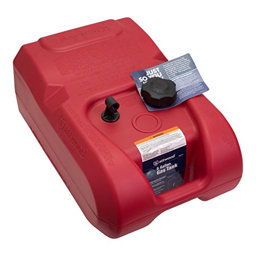 Attwood EPA and CARB Certified 6-Gallon Portable Marine Boat Fuel Tank