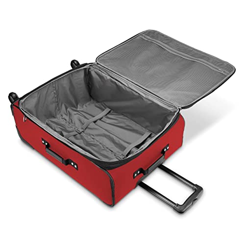 American Tourister Pop Max Softside Luggage 3-Piece Set with Spinner Wheels, Red B128237