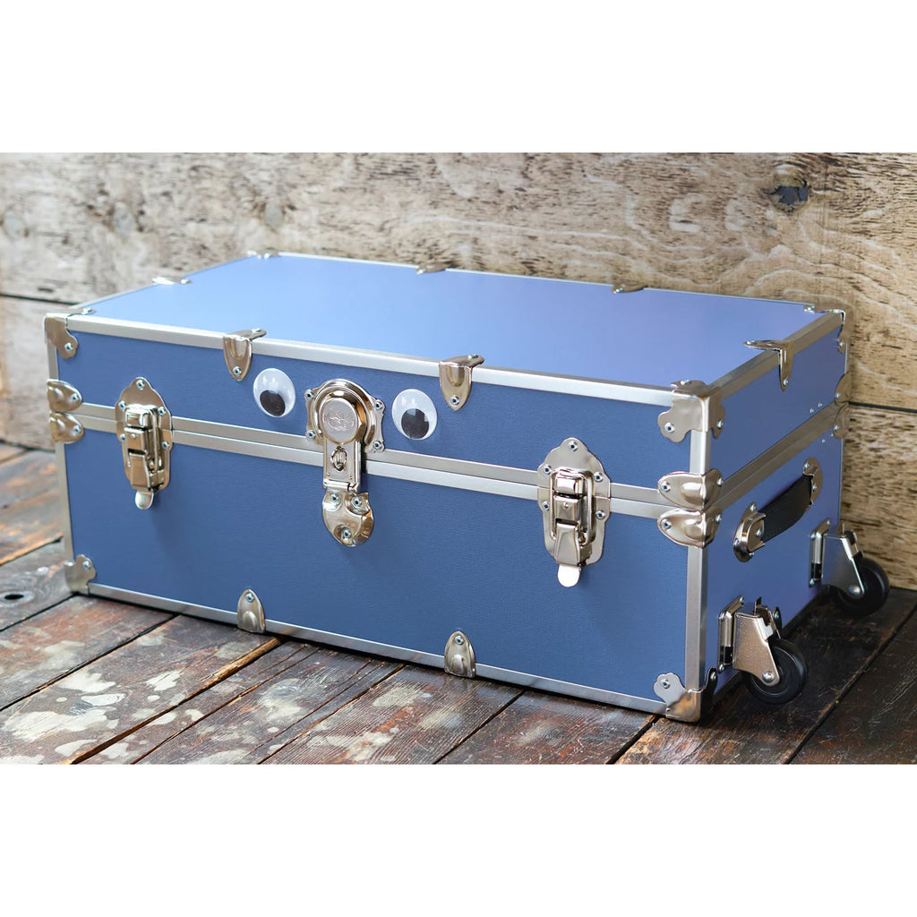 Rhino Trunk & Case Large Leather Embossed Vinyl Trunk, Forest Green L654