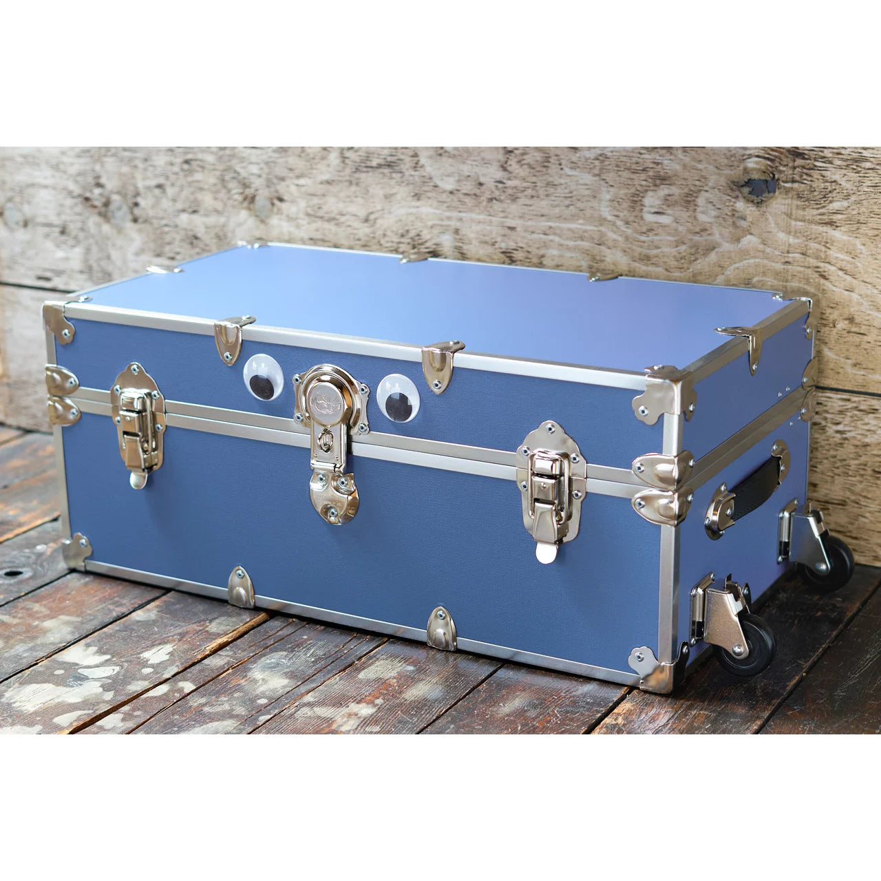 Rhino Trunk & Case Large Leather Embossed Vinyl Trunk, Forest Green L654