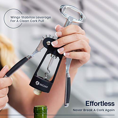 HiCoup Wine Opener Wing Corkscrew Bottle Opener with Stopper T15641