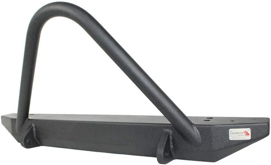 Fishbone Offroad Jeep TJ Front Bumper with Stinger 97-06 Wrangler Steel Black M6179