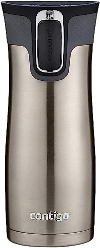 Contigo West Loop 16oz Stainless Steel Vacuum Travel Mug 2-Pack with Spill-Proof Lid L241