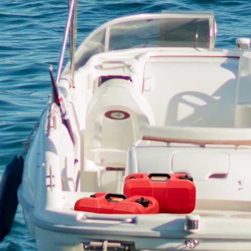 Scepter 08667 9 Gallon Low Profile Marine Fuel Tank for Outboard Boats, Red P8527