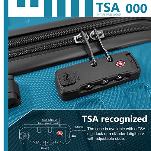 LARVENDER Luggage 5 Piece Set, Expandable Hard Shell Suitcases with Spinner Wheels and TSA Lock G84671