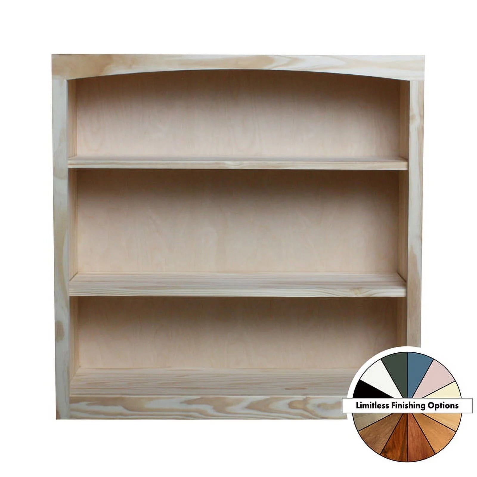 Pemberly Row 36" Traditional Pine Wood Bookcase X225