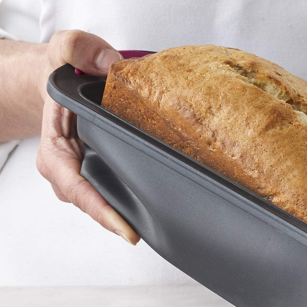 Trudeau Structure Loaf Pan Silicone Bakeware, Medium, White Confetti D4374