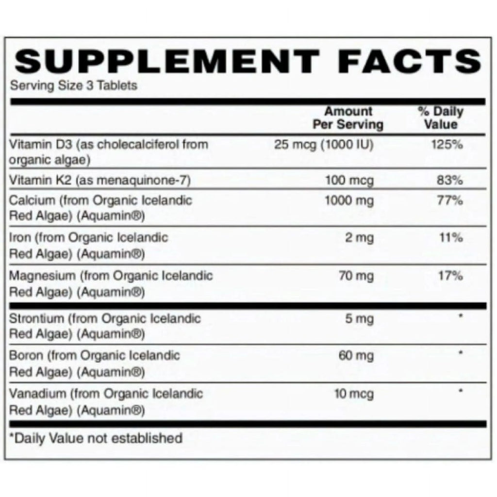 BariatricPal Algae Based Calcium 1000 mg Tablets with Magnesium, D3 & K2, Vegan, 90 Count Y349