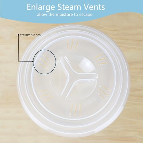Microwave Cover for Food 2PCS, 11.5 Inch, BPA Free, Dishwasher Safe U6624
